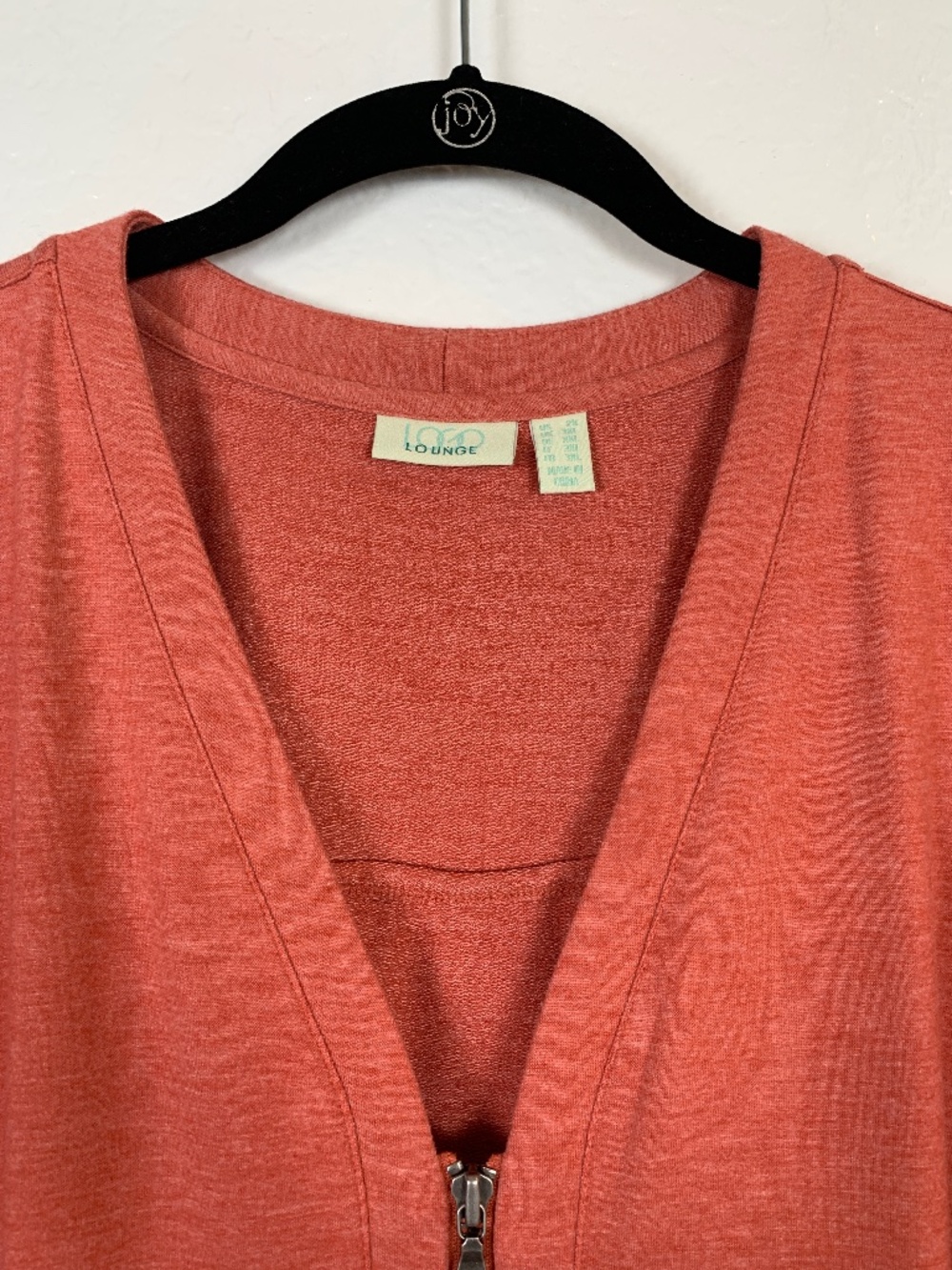 LOGO Lounge Lori Goldstein Womens Zip Up Sweatshirt Size 2X Red Lace Overlay - Picture 2 of 14